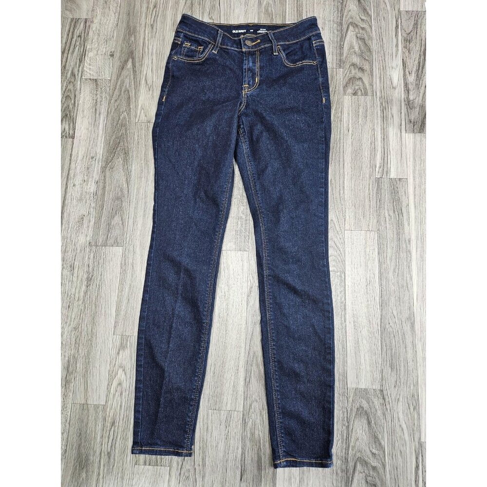 Old Navy Jeans Womens‎ 00 Blue Mid Rise Rockstar Super Skinny Denim
